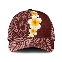 Oxblood Tropical Plumeria With Galaxy Polynesian Art Classic Cap LT14 Universal Fit Oxblood - Polynesian Pride