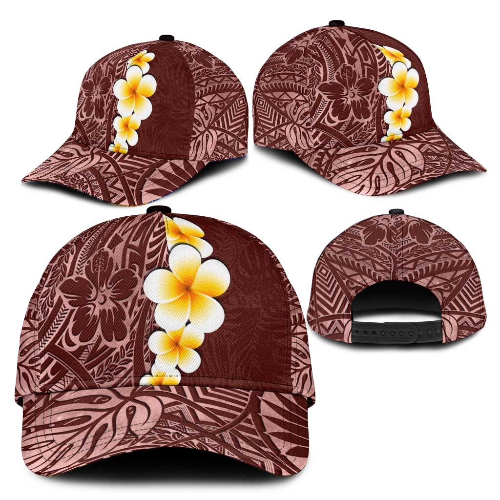 Oxblood Tropical Plumeria With Galaxy Polynesian Art Classic Cap LT14 - Polynesian Pride