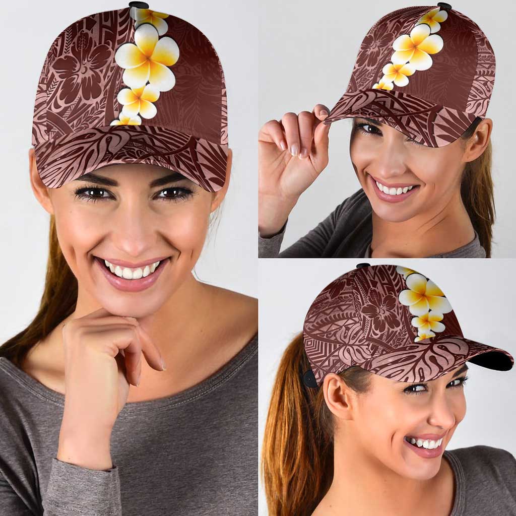 Oxblood Tropical Plumeria With Galaxy Polynesian Art Classic Cap LT14 - Polynesian Pride