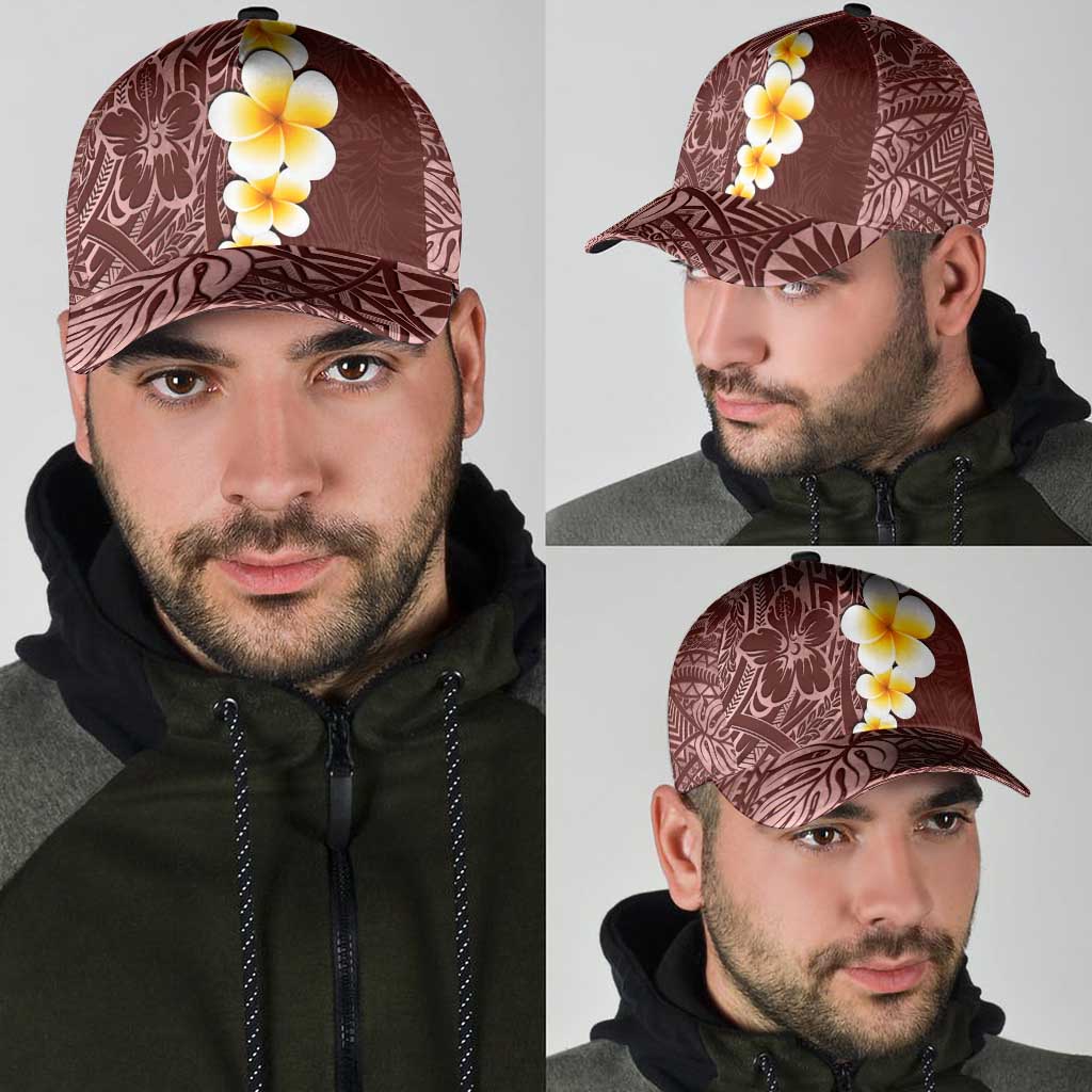 Oxblood Tropical Plumeria With Galaxy Polynesian Art Classic Cap LT14 - Polynesian Pride