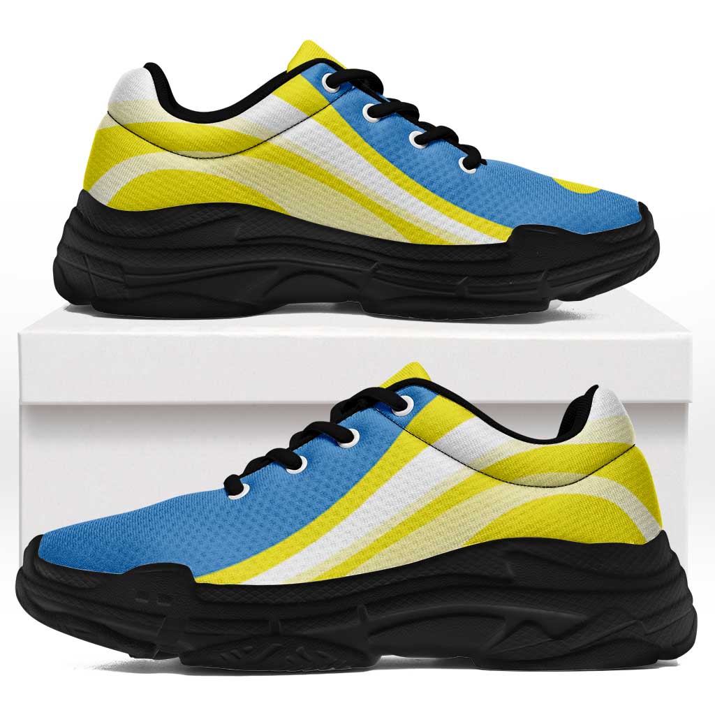 Palau Chunky Sneakers Flag-Inspired Curve Style