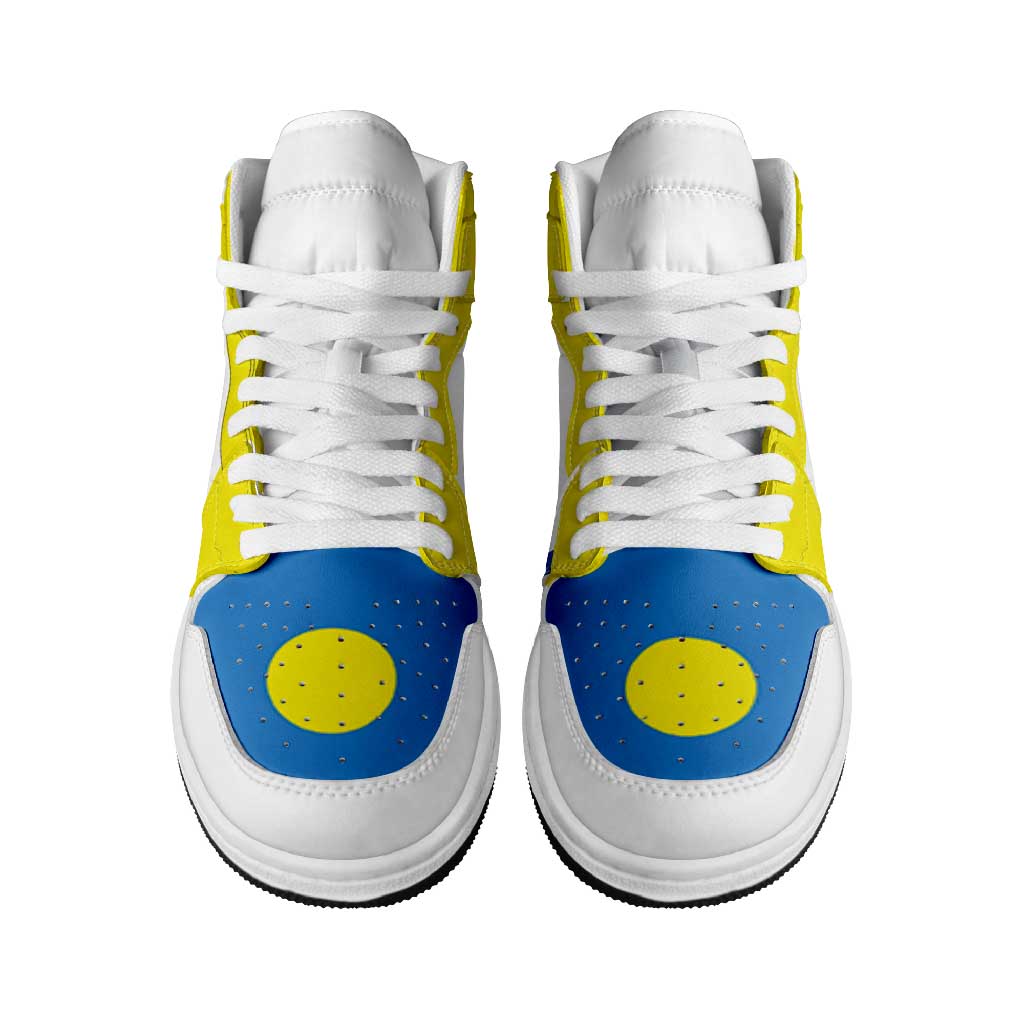 Palau High Sneakers AJ1 Coat Of Arms Flag Inspired
