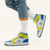Palau High Sneakers AJ1 Coat Of Arms Flag Inspired
