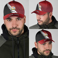 Personalised British Lions New Zealand Classic Cap Half Black Fern LT9 - Polynesian Pride