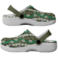 Pikake Maile Tiare Lei Clogs Shoes Omaomao Lauhala Pattern