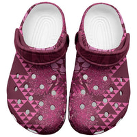 Pink Aloha Hawaii Clogs Shoes Hawaiian Kakau Ohia Lehua Lei - Polynesian Pride