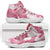 Pink Aloha Hawaii Sneakers J11 Monstera Hibiscus Plumeria Seamless Vibes - Polynesian Pride