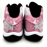 Pink Aloha Hawaii Sneakers J11 Monstera Hibiscus Plumeria Seamless Vibes - Polynesian Pride