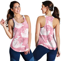 Pink Aloha Hawaii Women Racerback Tank Monstera Hibiscus Plumeria Seamless Vibes LT14 - Polynesian Pride