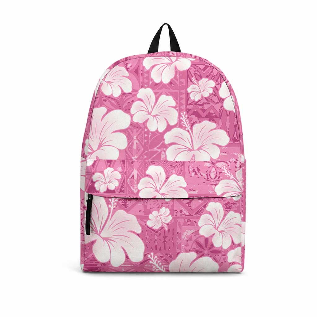 Pink Bula Fiji Masi Hibiscus Seamless Backpack