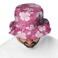Pink Bula Fiji Masi Hibiscus Seamless Bucket Hat