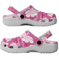 Pink Bula Fiji Masi Hibiscus Seamless Clogs Shoes
