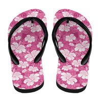 Pink Bula Fiji Masi Hibiscus Seamless Flip Flops