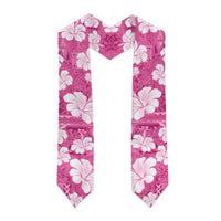 Pink Bula Fiji Masi Hibiscus Seamless Graduation Stole