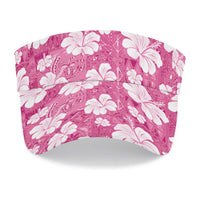 Pink Bula Fiji Masi Hibiscus Seamless Sun Visor Cap