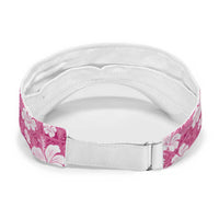 Pink Bula Fiji Masi Hibiscus Seamless Sun Visor Cap