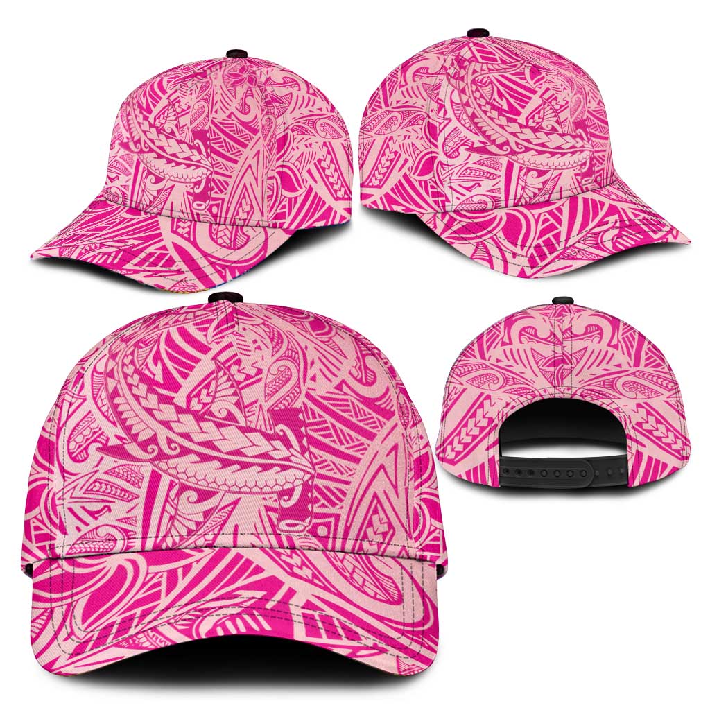 Pink Gradient Polynesia Classic Cap Hawaiian Tribal Hammerhead Shark Tattoo LT14