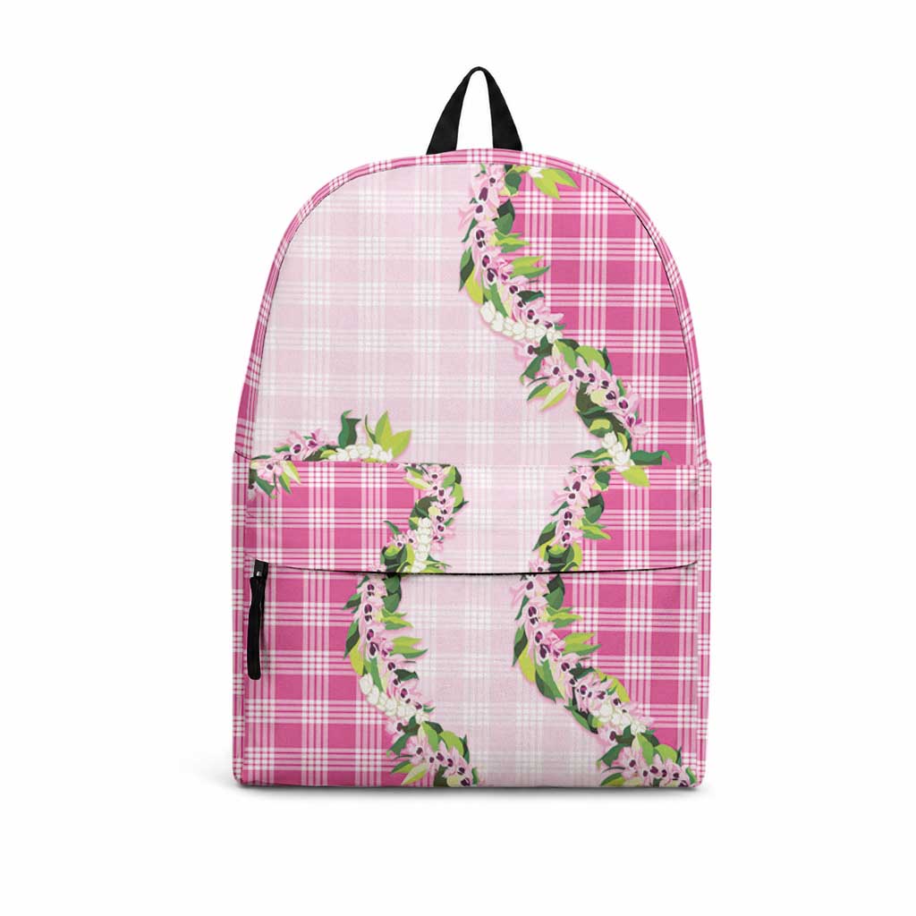 Pink Hawaii Palaka Backpack Maile Pikake Honohono Orchid Lei LT05 Pink - Polynesian Pride