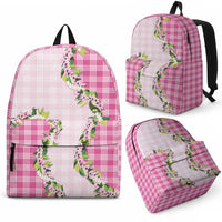 Pink Hawaii Palaka Backpack Maile Pikake Honohono Orchid Lei LT05 - Polynesian Pride