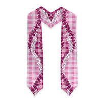 Pink Hawaii Palaka Graduation Stole Hawaiian Honohono Lei LT05 - Polynesian Pride