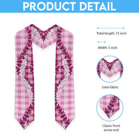 Pink Hawaii Palaka Graduation Stole Hawaiian Honohono Lei LT05 - Polynesian Pride