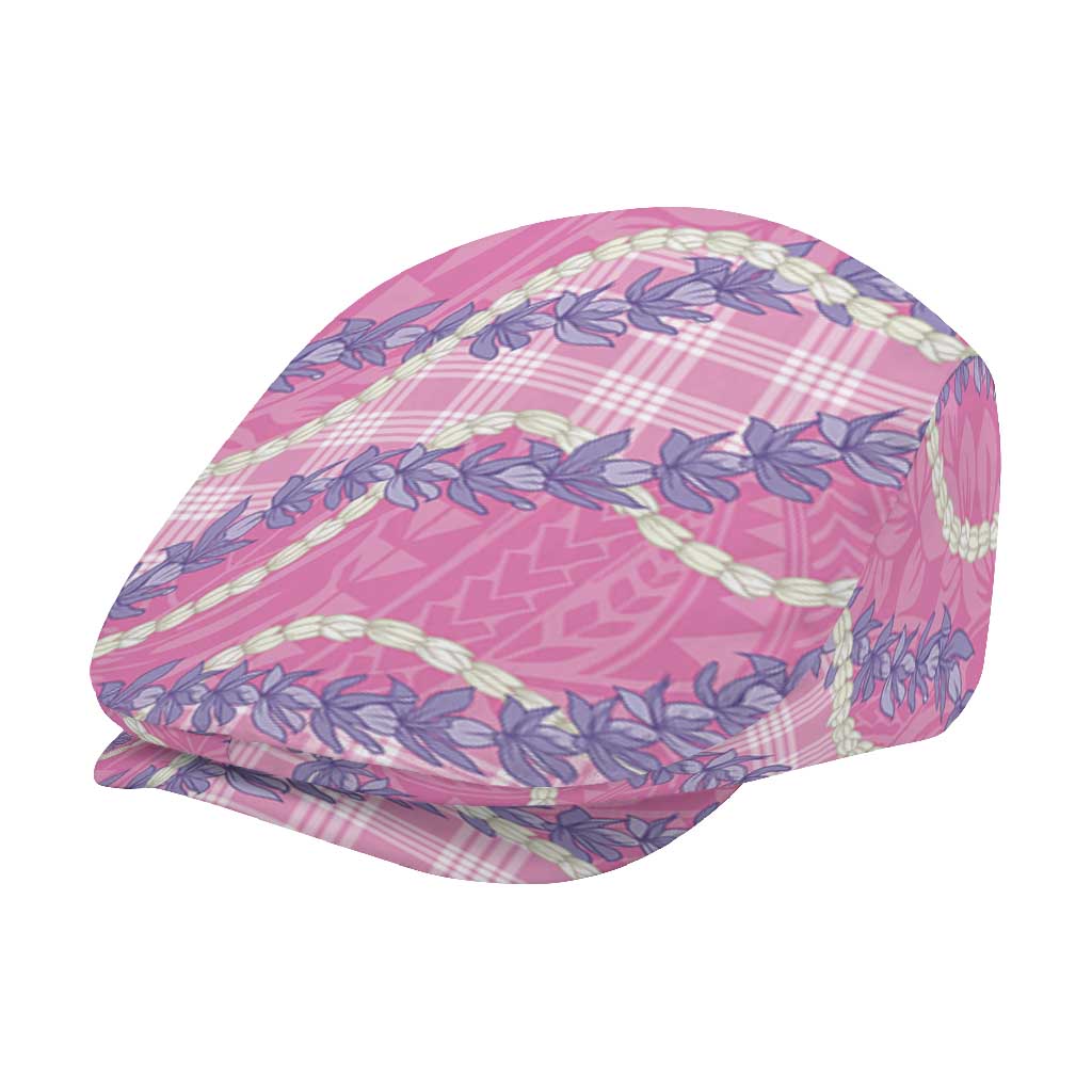 Pink Hawaii Palaka Honohono Pikake Jeff Hat Hawaiian Orchid Lei Polynesian Pattern - Polynesian Pride
