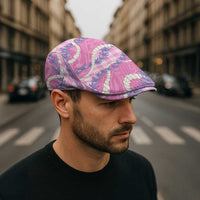 Pink Hawaii Palaka Honohono Pikake Jeff Hat Hawaiian Orchid Lei Polynesian Pattern - Polynesian Pride