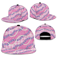 Pink Hawaii Palaka Honohono Pikake Snapback Cap Hawaiian Orchid Lei Polynesian Pattern LT14 - Polynesian Pride