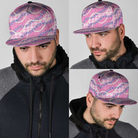 Pink Hawaii Palaka Honohono Pikake Snapback Cap Hawaiian Orchid Lei Polynesian Pattern LT14 - Polynesian Pride