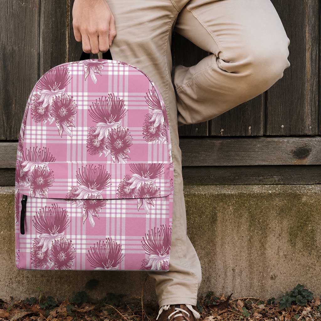 Pink Palaka Hawaii Backpack Hawaiian Lehua Blossoms LT05 - Polynesian Pride