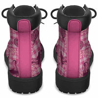 Pink Palaka Hawaii Cowboy All Season Boots Puakenikeni Lei Paniolo Papale Seamless Vibes LT14 - Polynesian Pride