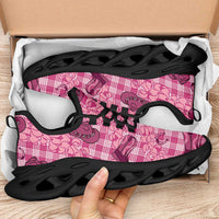 Pink Palaka Hawaii Cowboy Clunky Sneakers Puakenikeni Lei Paniolo Papale Seamless Vibes LT14 - Polynesian Pride