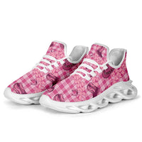 Pink Palaka Hawaii Cowboy Clunky Sneakers Puakenikeni Lei Paniolo Papale Seamless Vibes LT14 - Polynesian Pride
