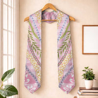 Pink Palaka Hawaii Leis Graduation Stole Hawaiian-plaid Elegant Tropical Vibes LT14 One Size Pink - Polynesian Pride