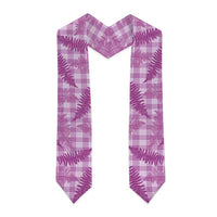 Pink Palaka Hawaii Palapalai Graduation Stole Hawaiian Fern