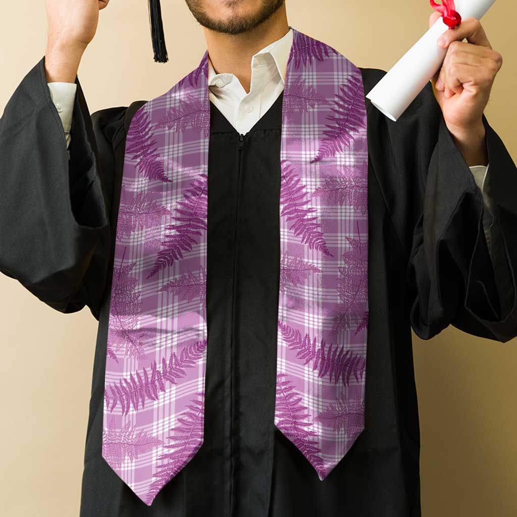 Pink Palaka Hawaii Palapalai Graduation Stole Hawaiian Fern