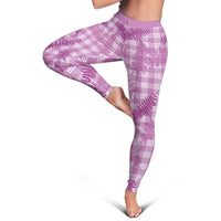 Pink Palaka Hawaii Palapalai Leggings Hawaiian Fern