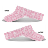 Pink Palaka Quilt Hawaii Sun Visor Cap Traditional Hawaii-plaid Pattern