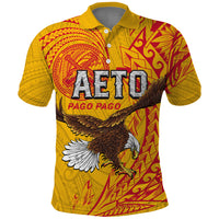 Personalised American Samoa Flag Day Polo Shirt Fautasi Race Pago Pago-Aeto Eagle Wings Tribal Seal Style LT03 Multicolor - Polynesian Pride