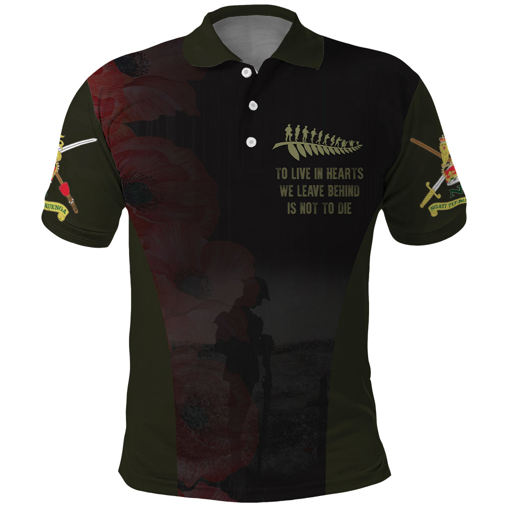 Polynesian Pride Apparel ANZAC New Zealand Polo Shirt, The Salute To Heroes Golf Shirt Unisex Black - Polynesian Pride