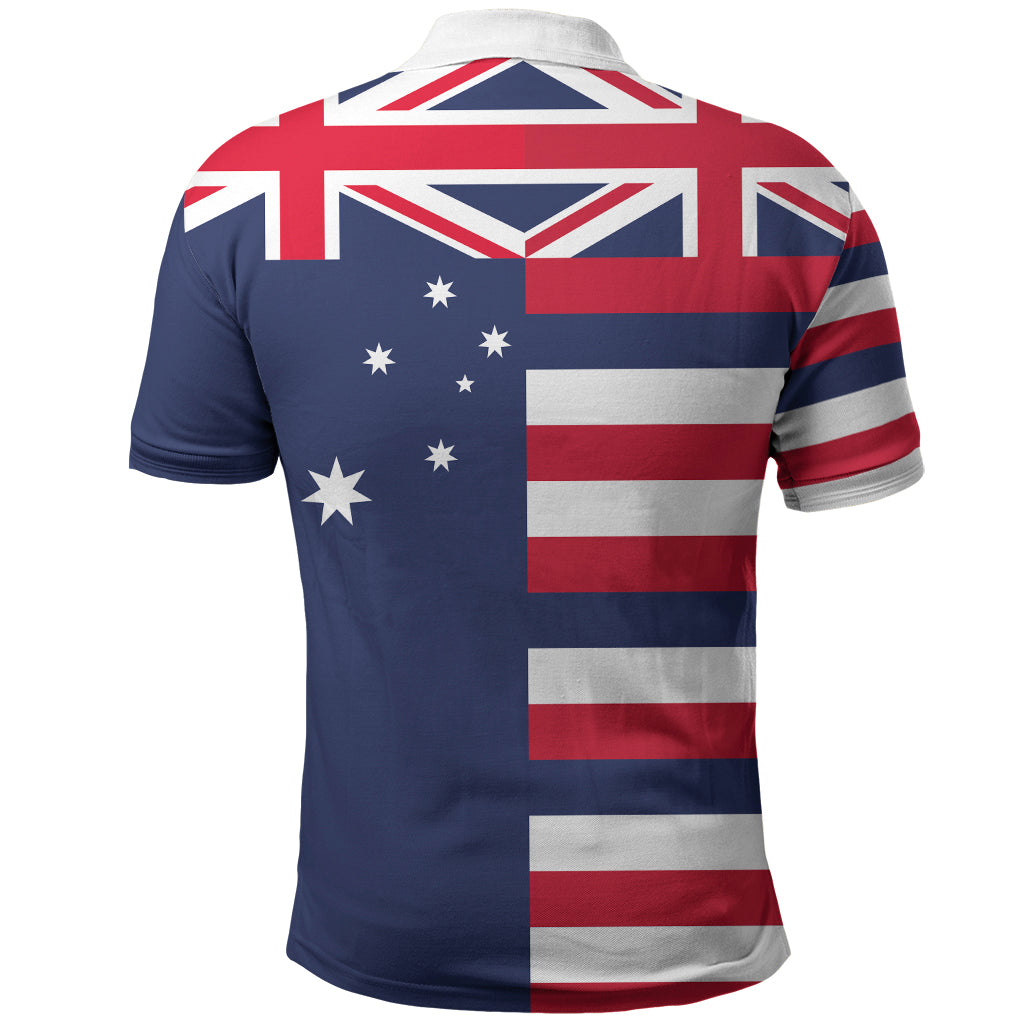 Hawaii and Australia Half Half Polo Shirt - LT03 - Polynesian Pride