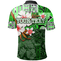 Custom Hammerhead shark Polo Shirt Hawaii Style Green LT6 - Polynesian Pride