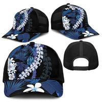 Polu Aloha Hawaii Lei Baseball Net Cap Tropical Flowers Elegant Vibe - Polynesian Pride