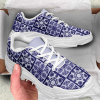 Polu Palaka Quilt Hawaii Chunky Sneakers Hawaiian Tropical Monstera Sea Turtle LT14 - Polynesian Pride