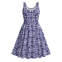 Polu Palaka Quilt Hawaii Midi Dress Hawaiian Tropical Monstera Sea Turtle
