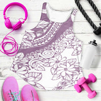 Polynesia Women Racerback Tank Polynesian Tropical Flowers Purple Pastel Vibes LT14 Purple - Polynesian Pride