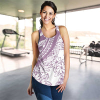 Polynesia Women Racerback Tank Polynesian Tropical Flowers Purple Pastel Vibes LT14 - Polynesian Pride