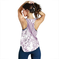 Polynesia Women Racerback Tank Polynesian Tropical Flowers Purple Pastel Vibes LT14 - Polynesian Pride