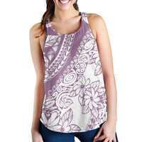Polynesia Women Racerback Tank Polynesian Tropical Flowers Purple Pastel Vibes LT14 - Polynesian Pride