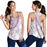 Polynesia Women Racerback Tank Polynesian Tropical Flowers Purple Pastel Vibes LT14 - Polynesian Pride